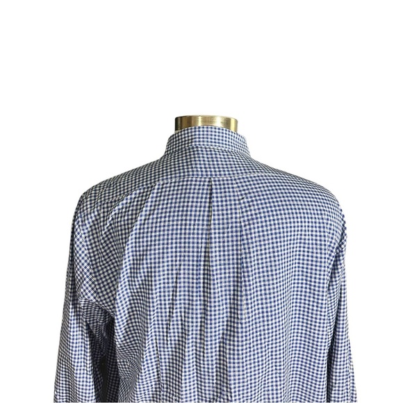 Cremieux 38 Classics Men Blue & White Gingham Long Sleeve Button Up Shirt Sz XXL - Picture 7 of 16